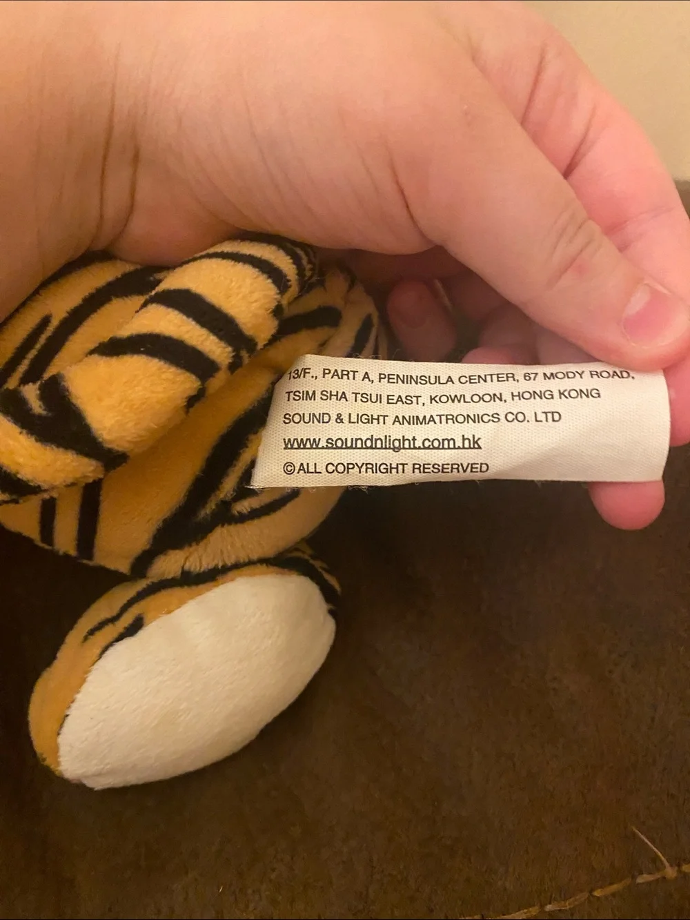 Striped Tiger Plush Toy with Red Heart - Kids Stuffed Animal